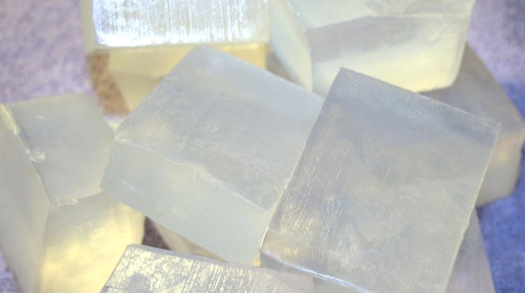 Transparent glycerin soap: Void of color, but prismatic nonetheless