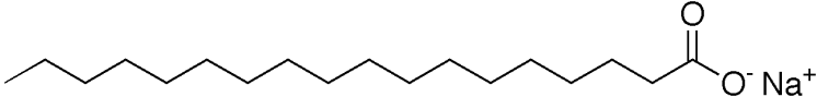 A true soap: sodium stearate is also an anionic surfactant
